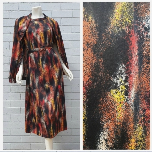 Noble Frocks Sydney Dresses & Skirts - VTG 1980s Noble Frocks Sydney Matching 3 Piece Set Midi Dress Jacket Belt XXL 16